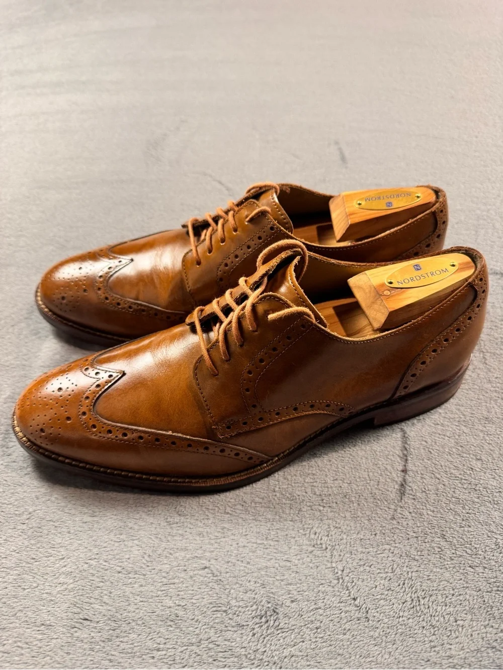 Cole Haan Men’s Grand OS ‘Madison’ Brogue Wingtips- British Tan